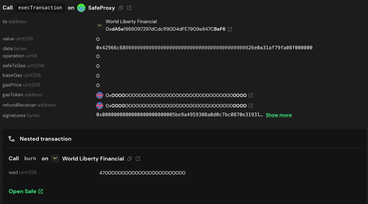 🔥 World Liberty Financial launches a mechanism for burning WLFI tokens for $10 million