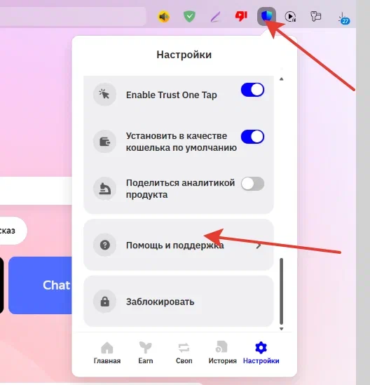 How to write to Trust Wallet technical support