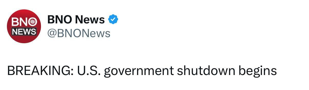 The work of the US government is officially suspended: October 1, 2025